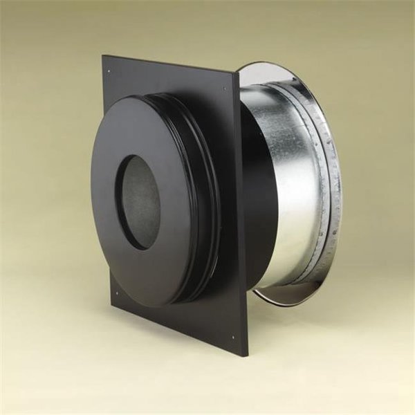Integra Miltex M & G Duravent 6DP-WT 6 Inch  Dura-Vent Dura/plus Wall Thimble  Galvanized Steel Painted Black with Trim 69631